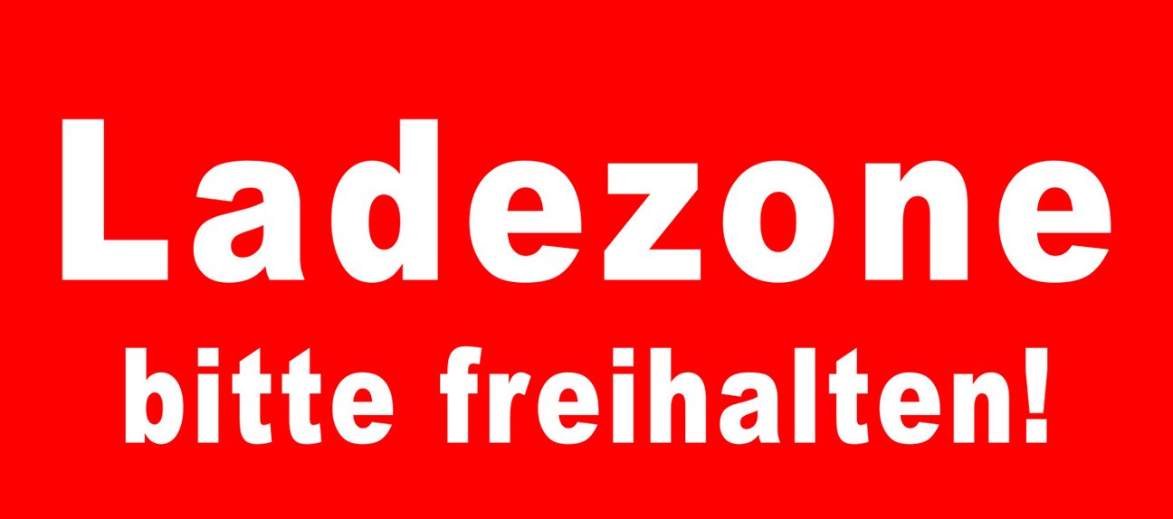 Vorbereitung des Ladebereichs - Ladezone bitte freihalten